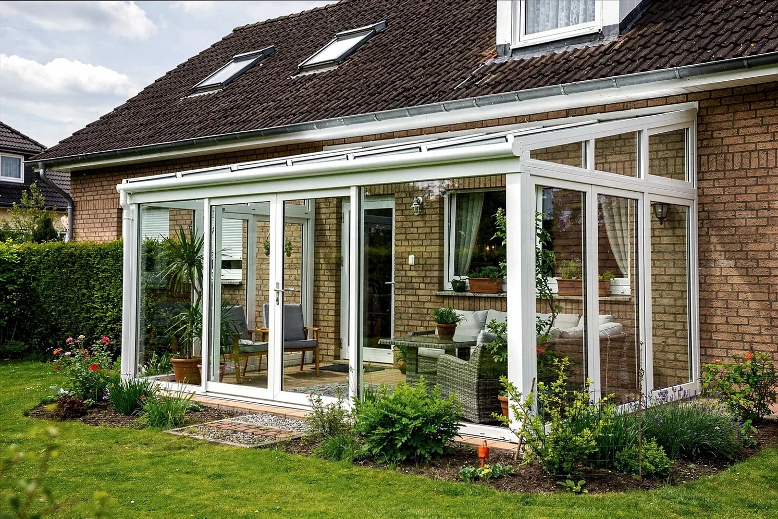Moderner Wohnwintergarten Anbau in München